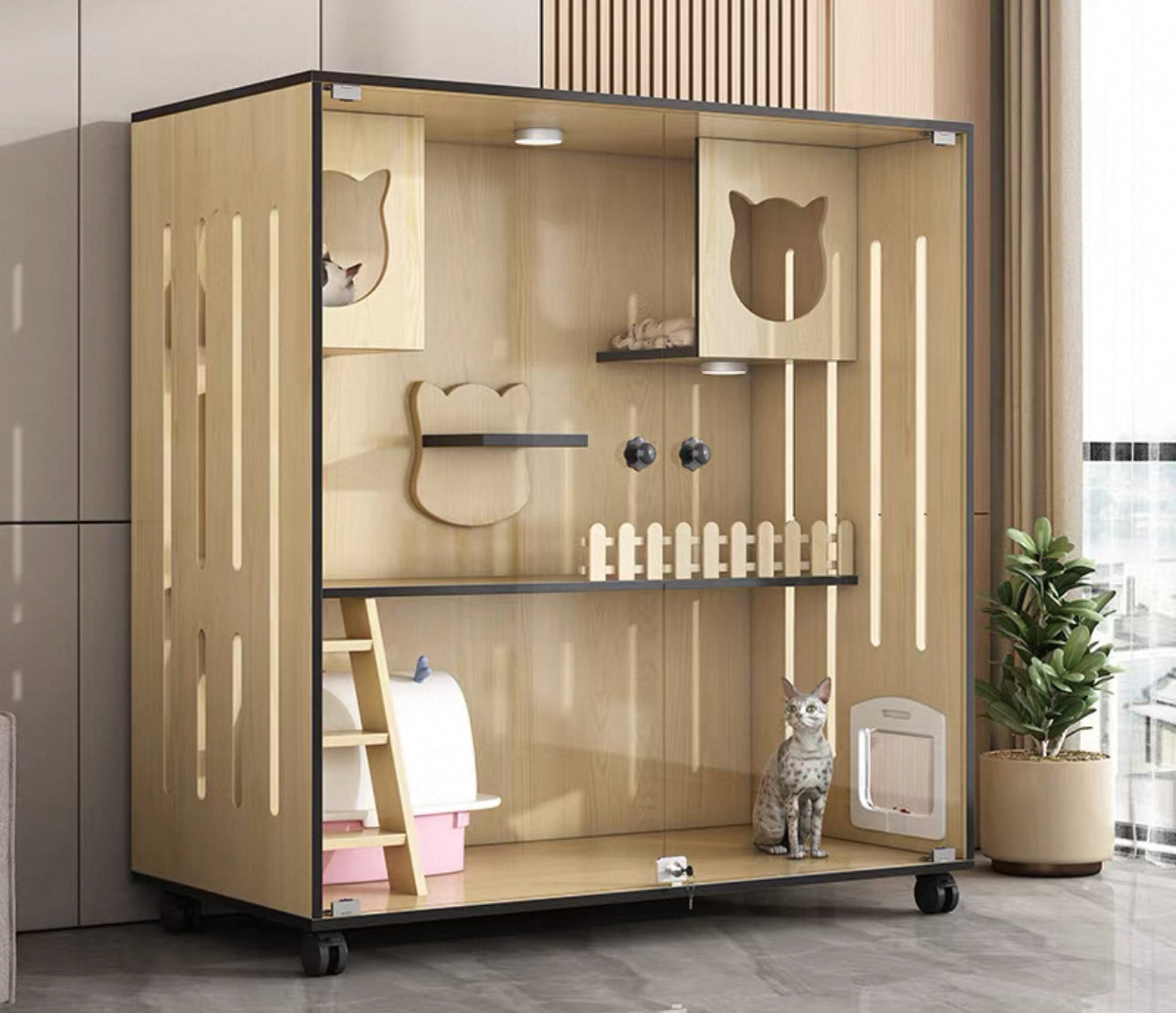 PurrNook Multi-Function Cat Cabinet