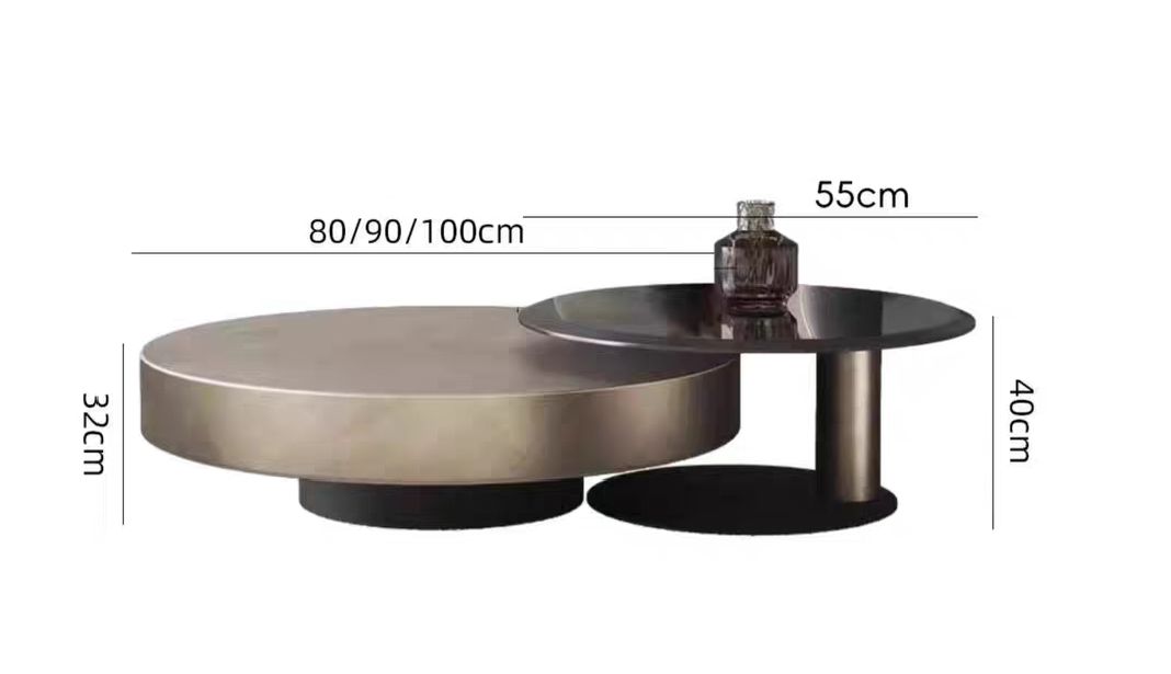 Luxe Orbit Dual Coffee Table Set