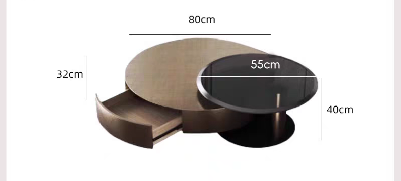 Luxe Orbit Dual Coffee Table Set