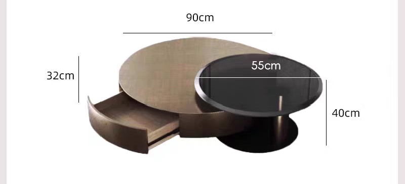 Luxe Orbit Dual Coffee Table Set