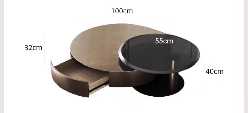 Luxe Orbit Dual Coffee Table Set