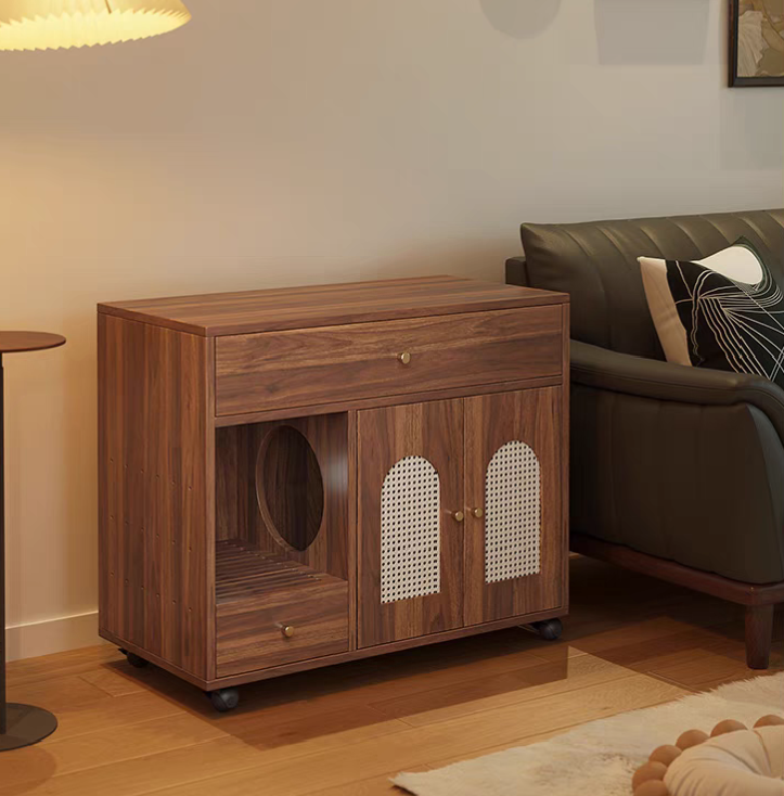 PurrNook Luxe Multi-Function Cat Cabinet & Litter Box Enclosure
