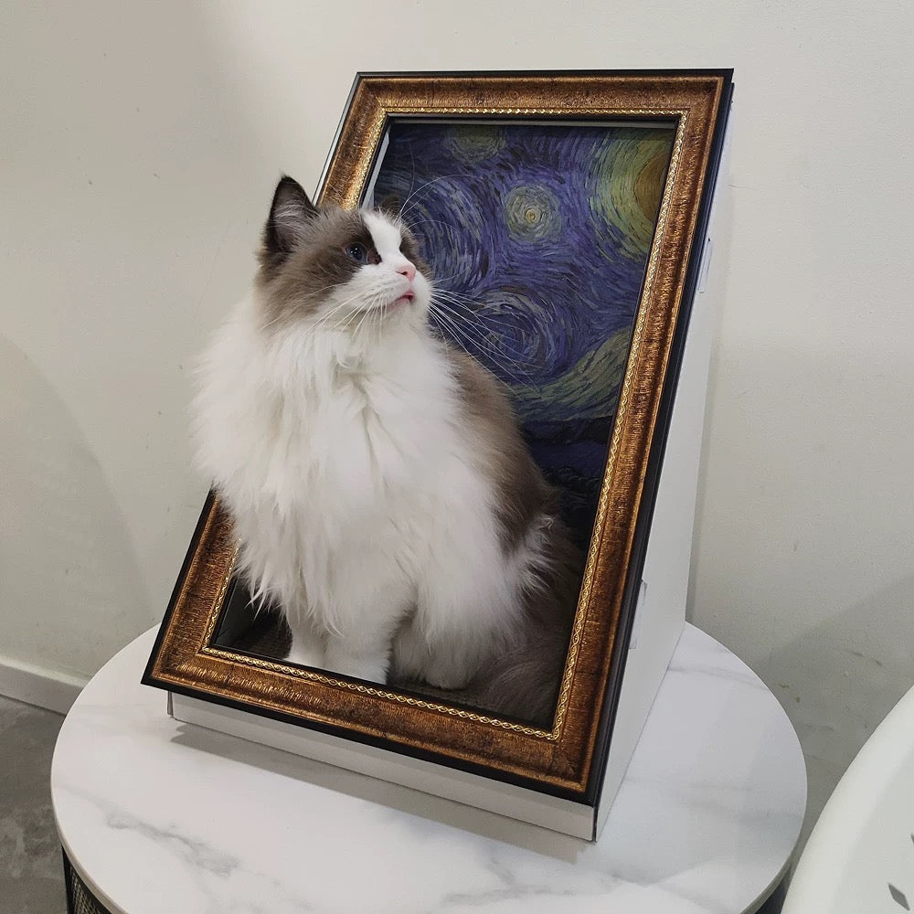 Pawtrait Gallery – Framed Cat Hideaway Art Series