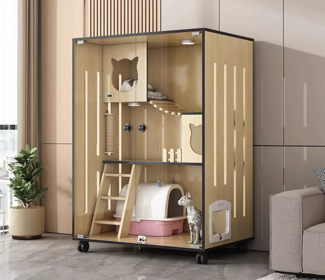 PurrNook Multi-Function Cat Cabinet