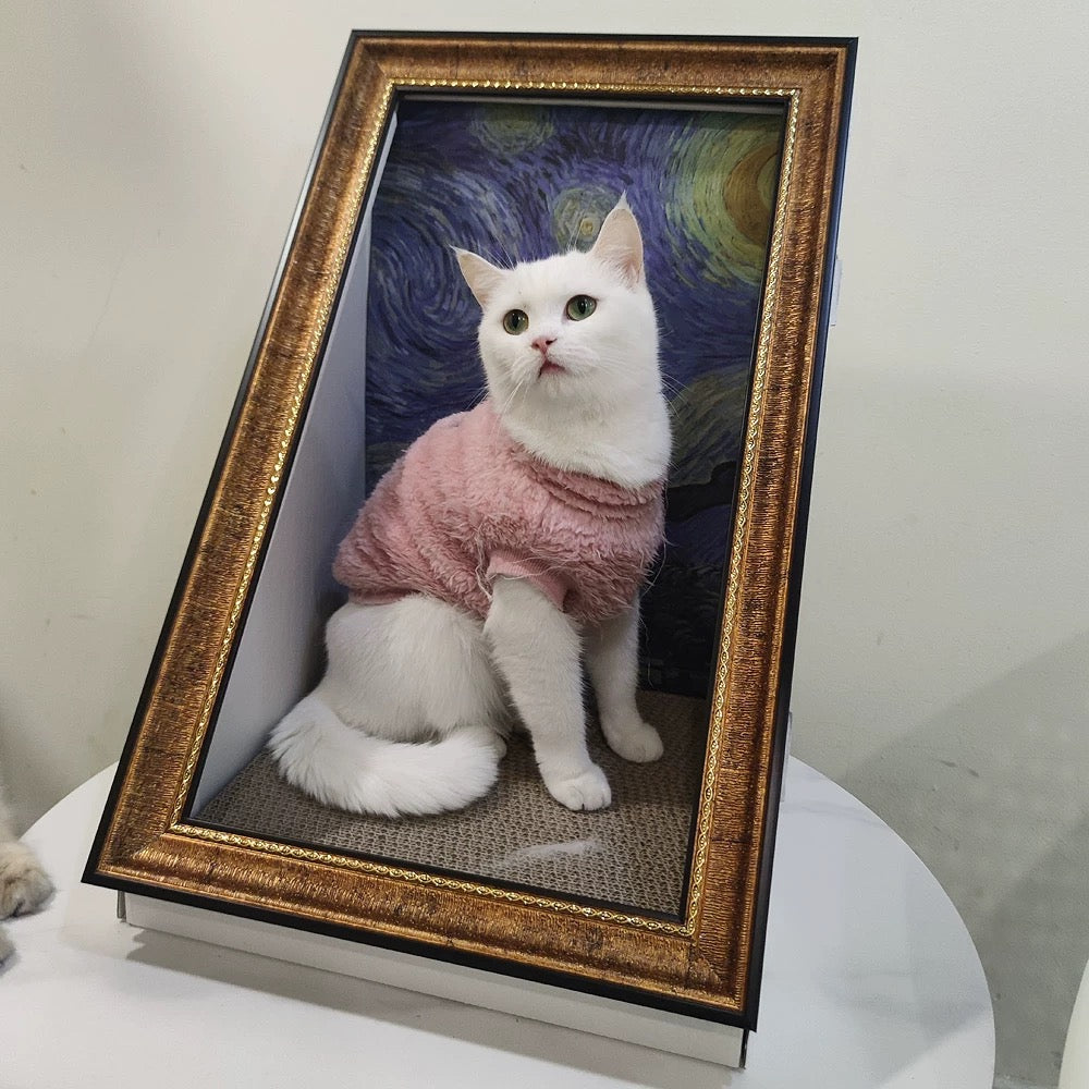 Pawtrait Gallery – Framed Cat Hideaway Art Series
