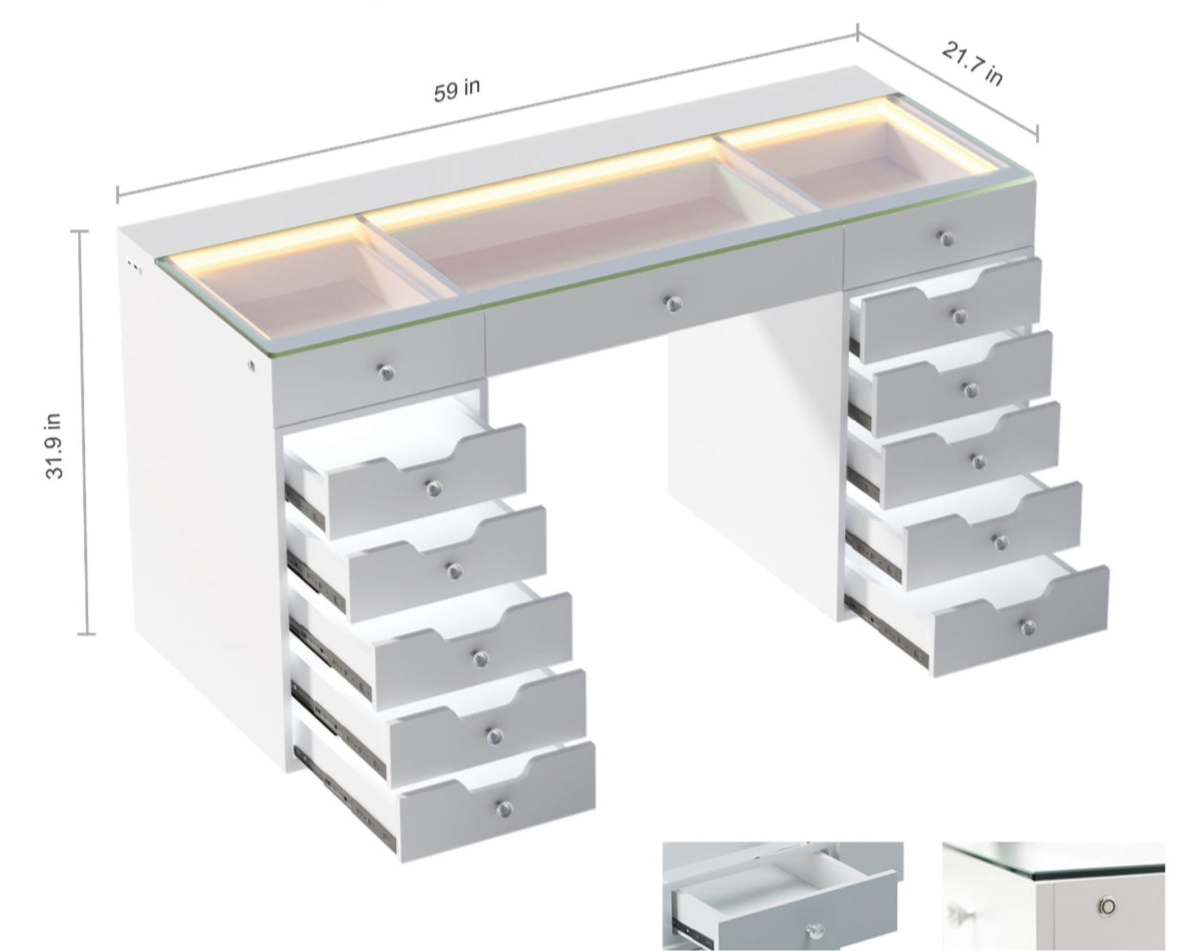 LuxeGlow Pro Vanity Desk