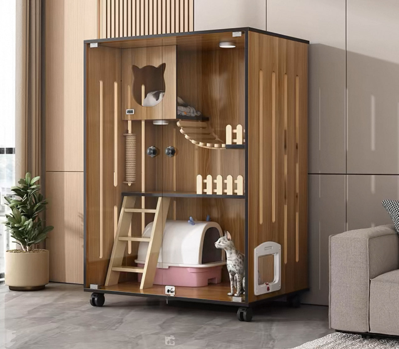 PurrNook Multi-Function Cat Cabinet