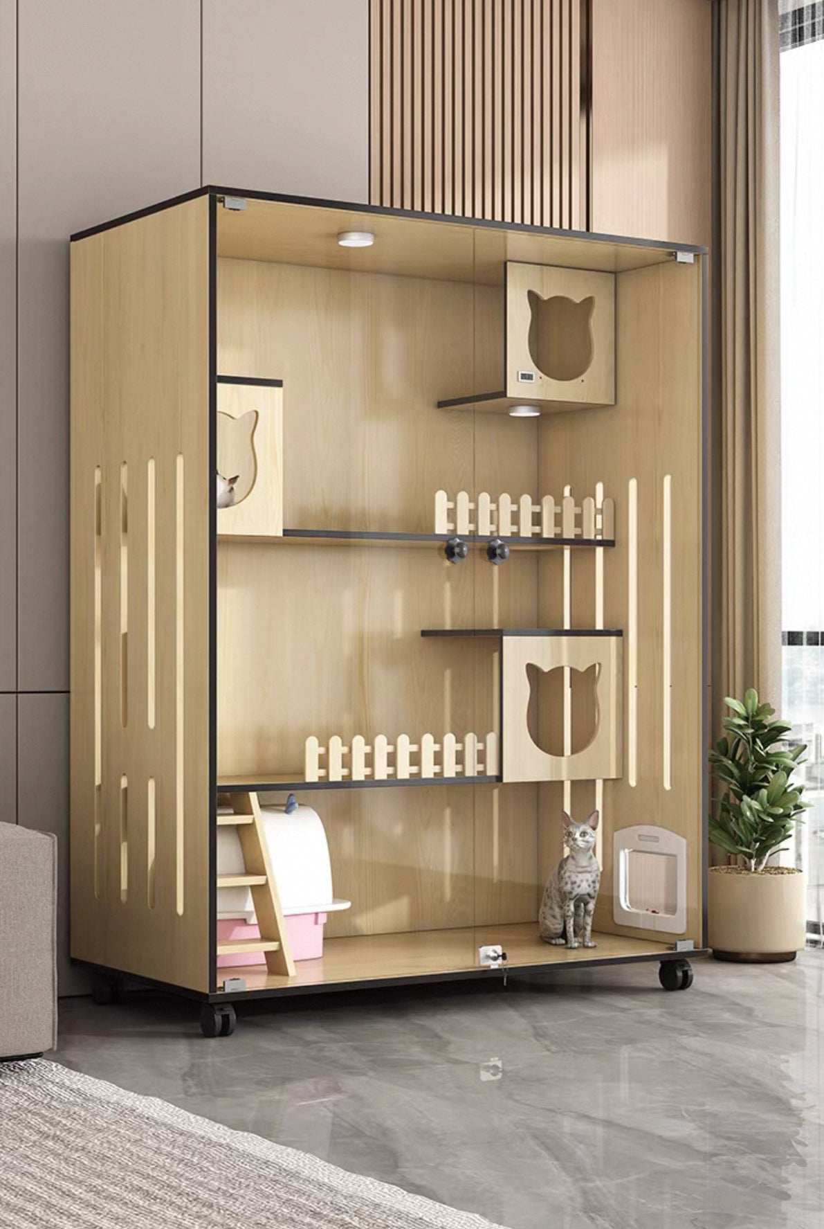 PurrNook Multi-Function Cat Cabinet