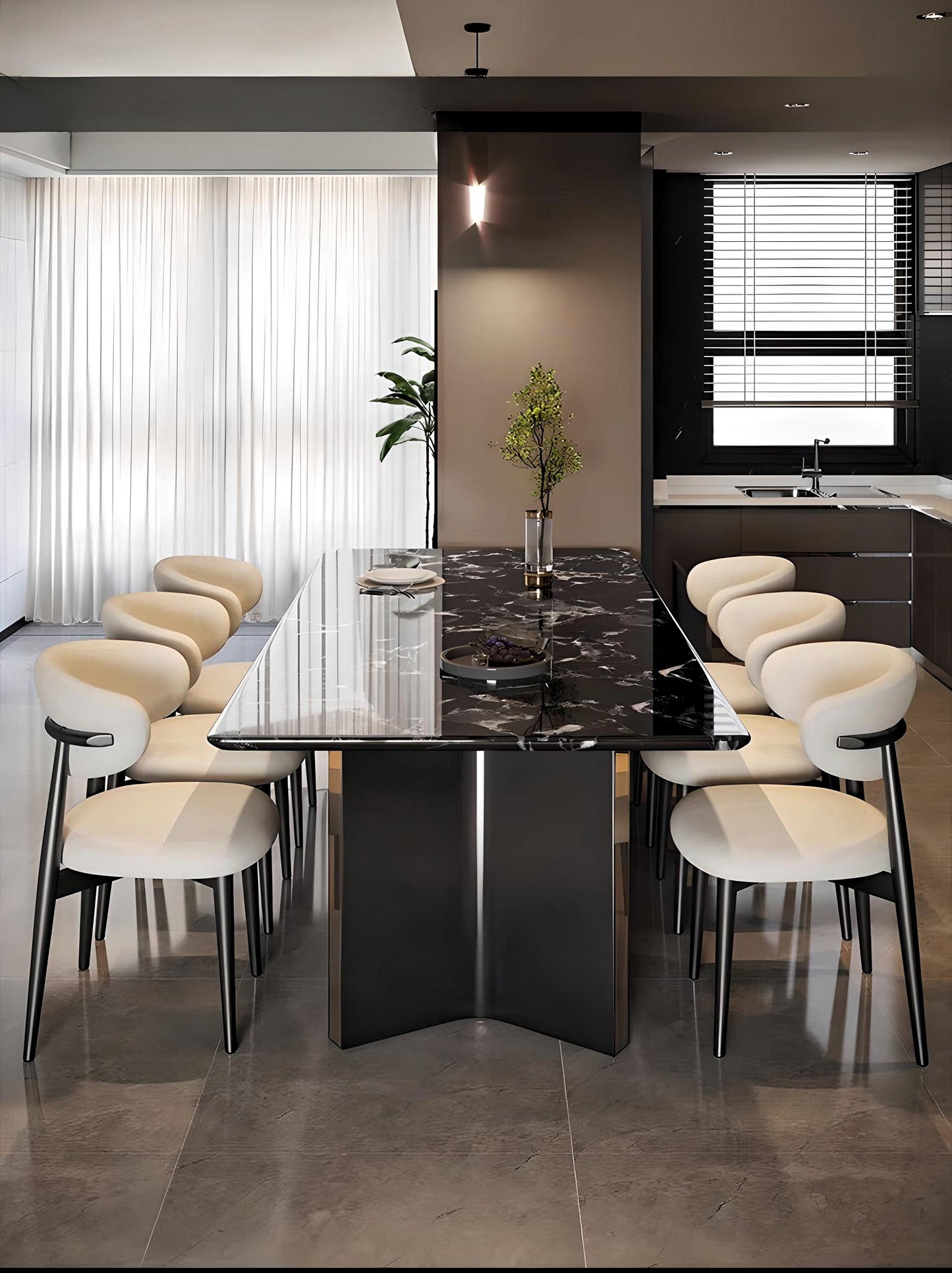 Eleganza Marble-Top Kitchen Island