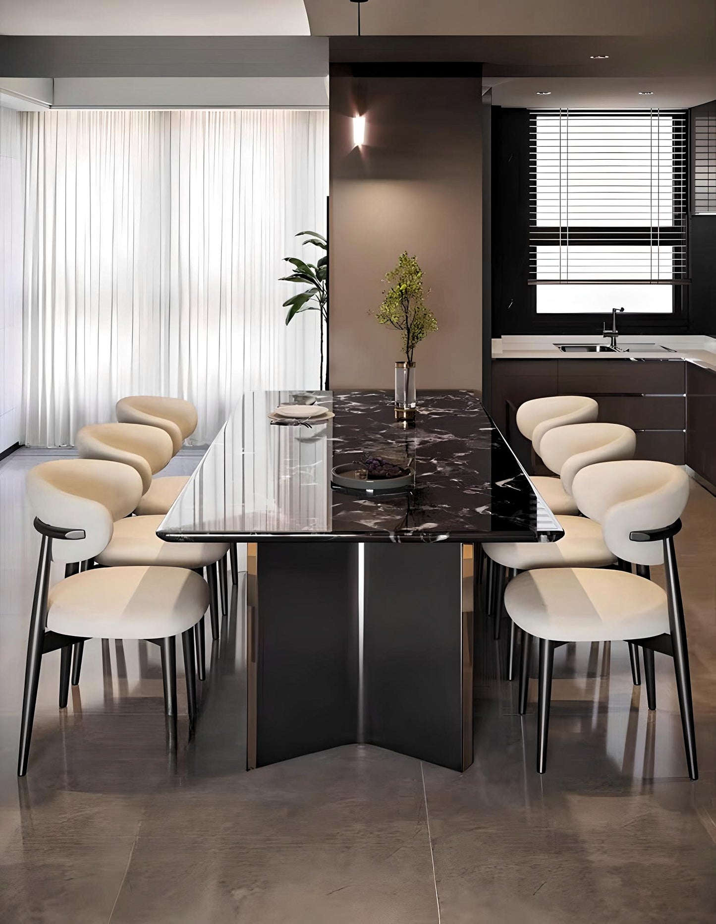 Eleganza Marble-Top Kitchen Island