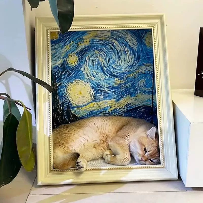 Pawtrait Gallery – Framed Cat Hideaway Art Series