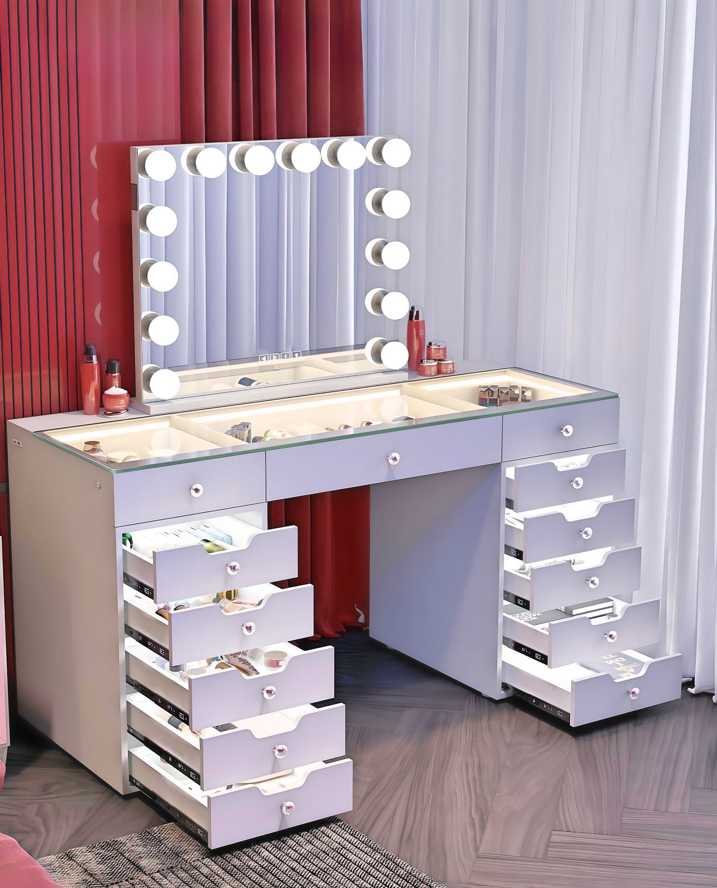 LuxeGlow Pro Vanity Desk