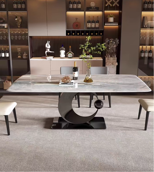 Luna Elegance Glass Dining Table