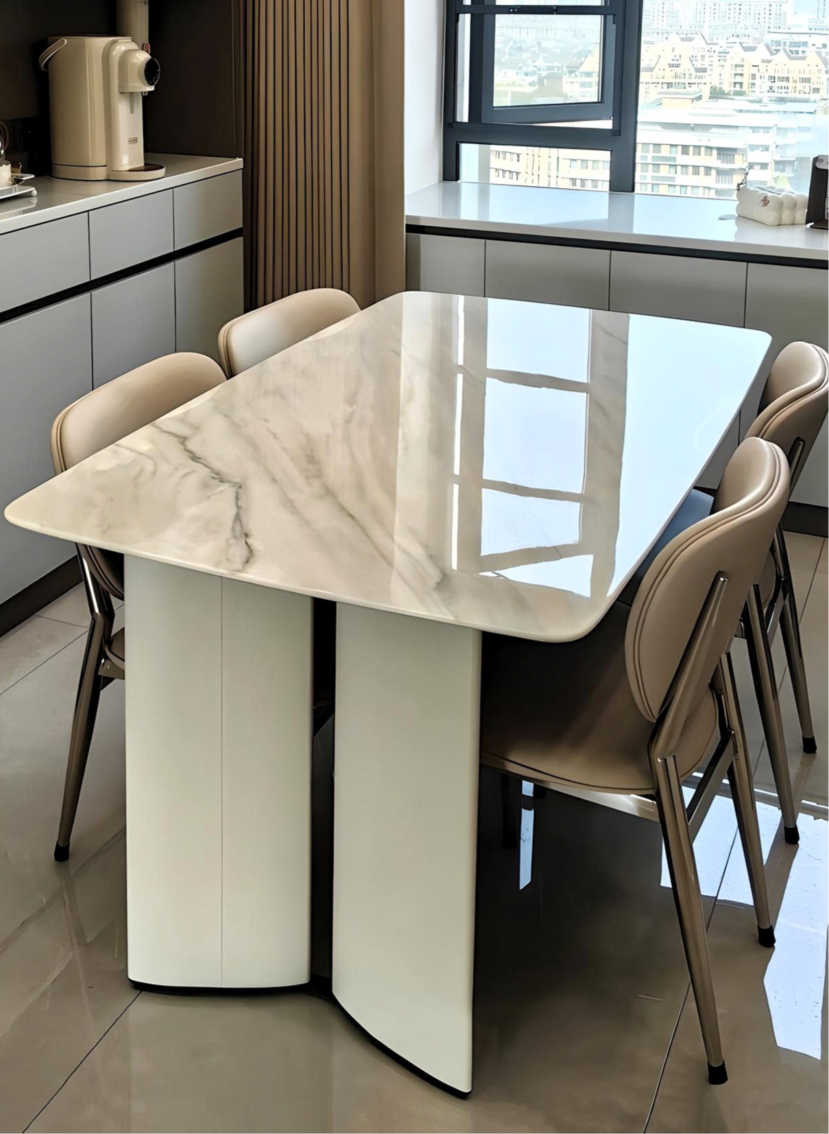 Eleganza Marble-Top Dining Table