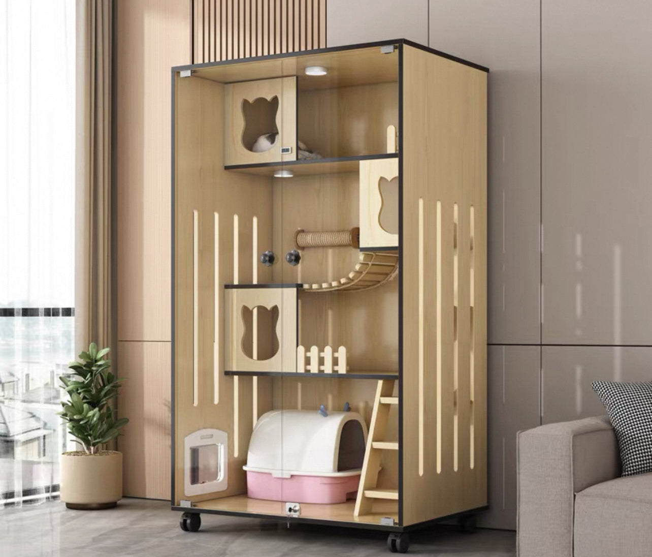 PurrNook Multi-Function Cat Cabinet
