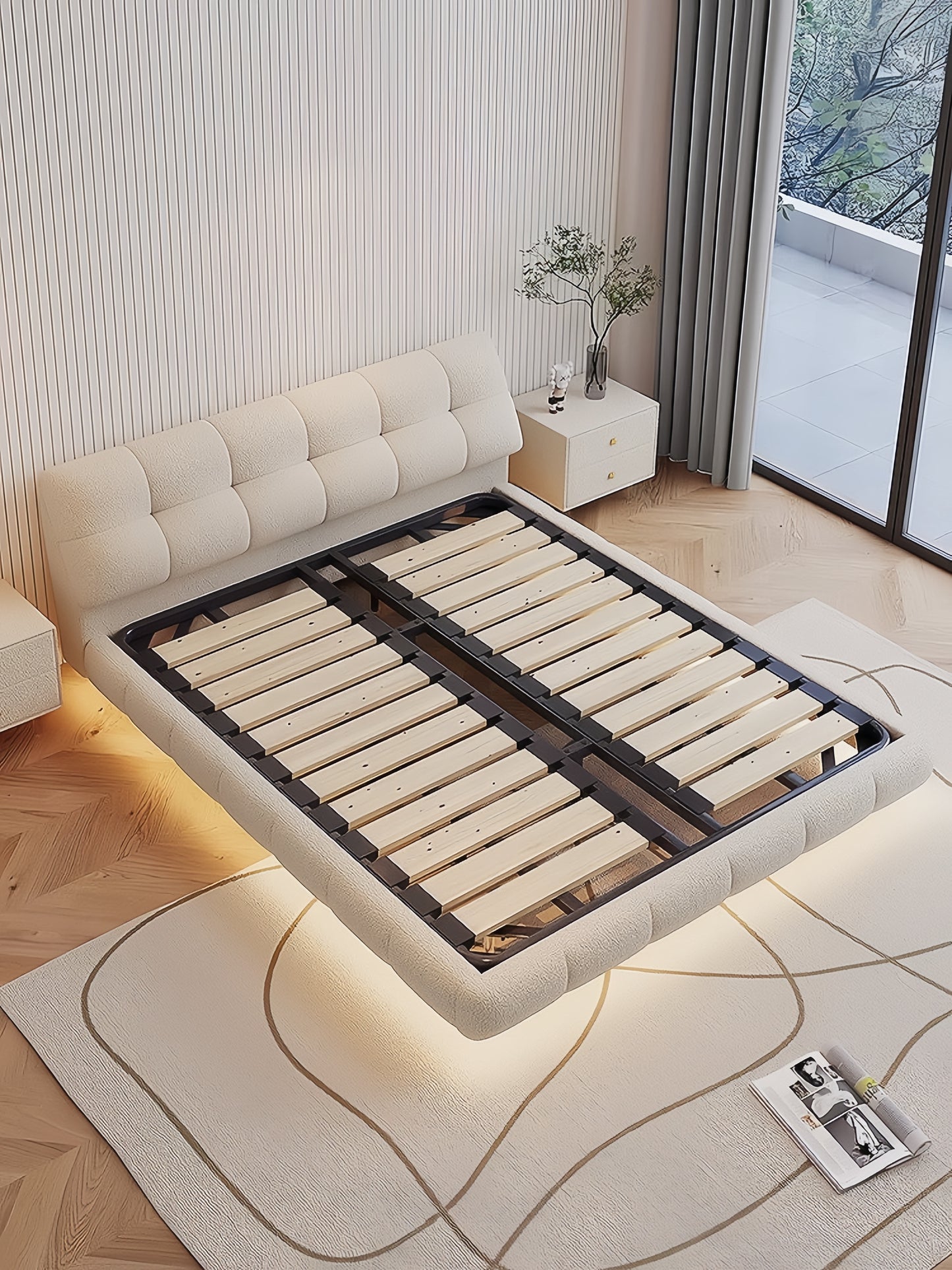 French Puff Floating Bed