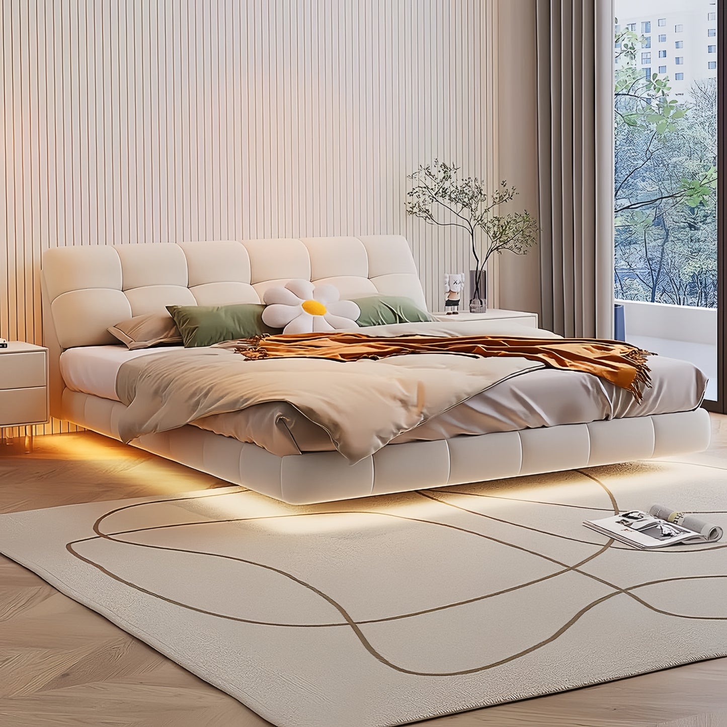 French Puff Floating Bed