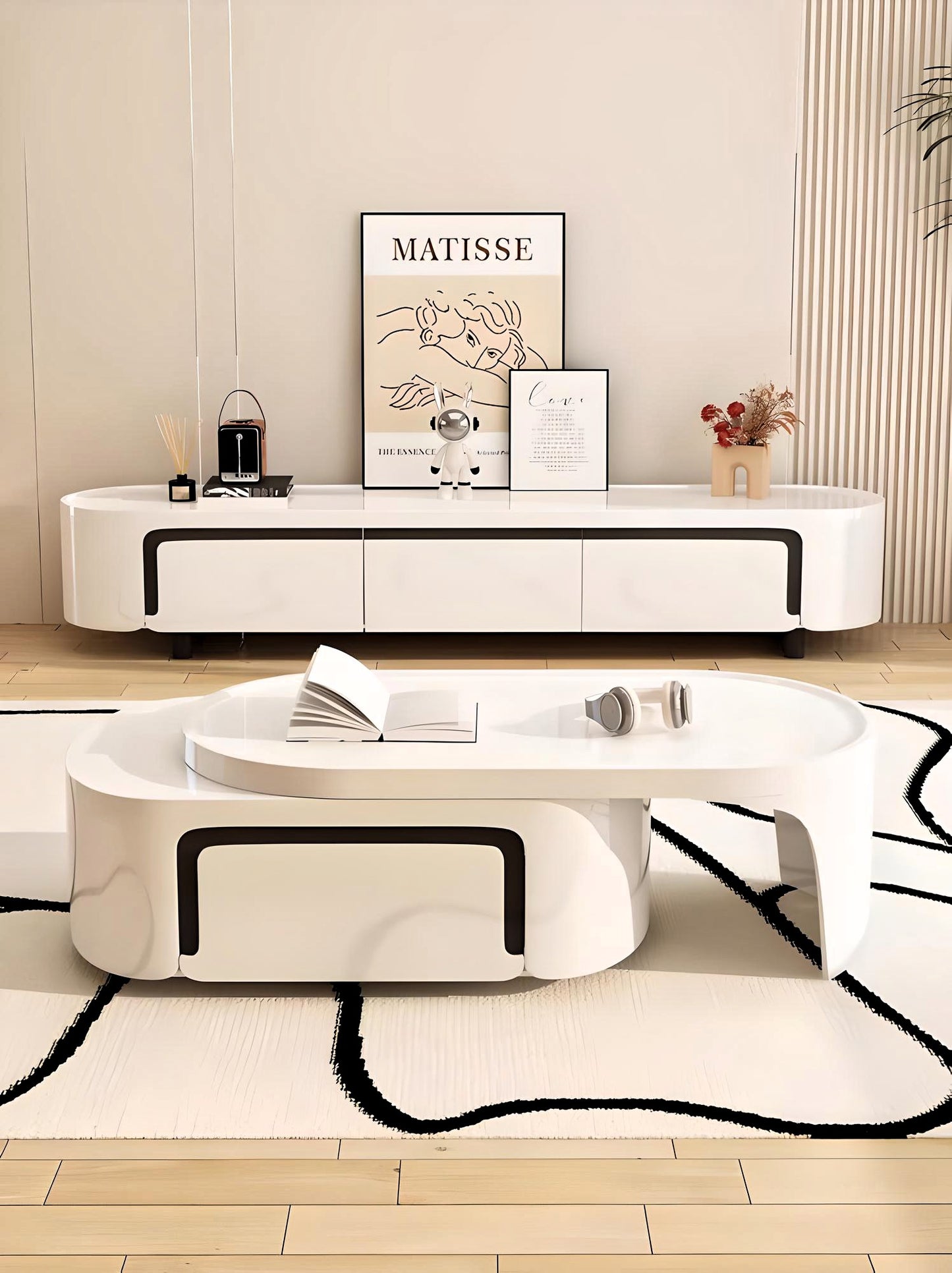 Eleganza Curve Coffee Table Set