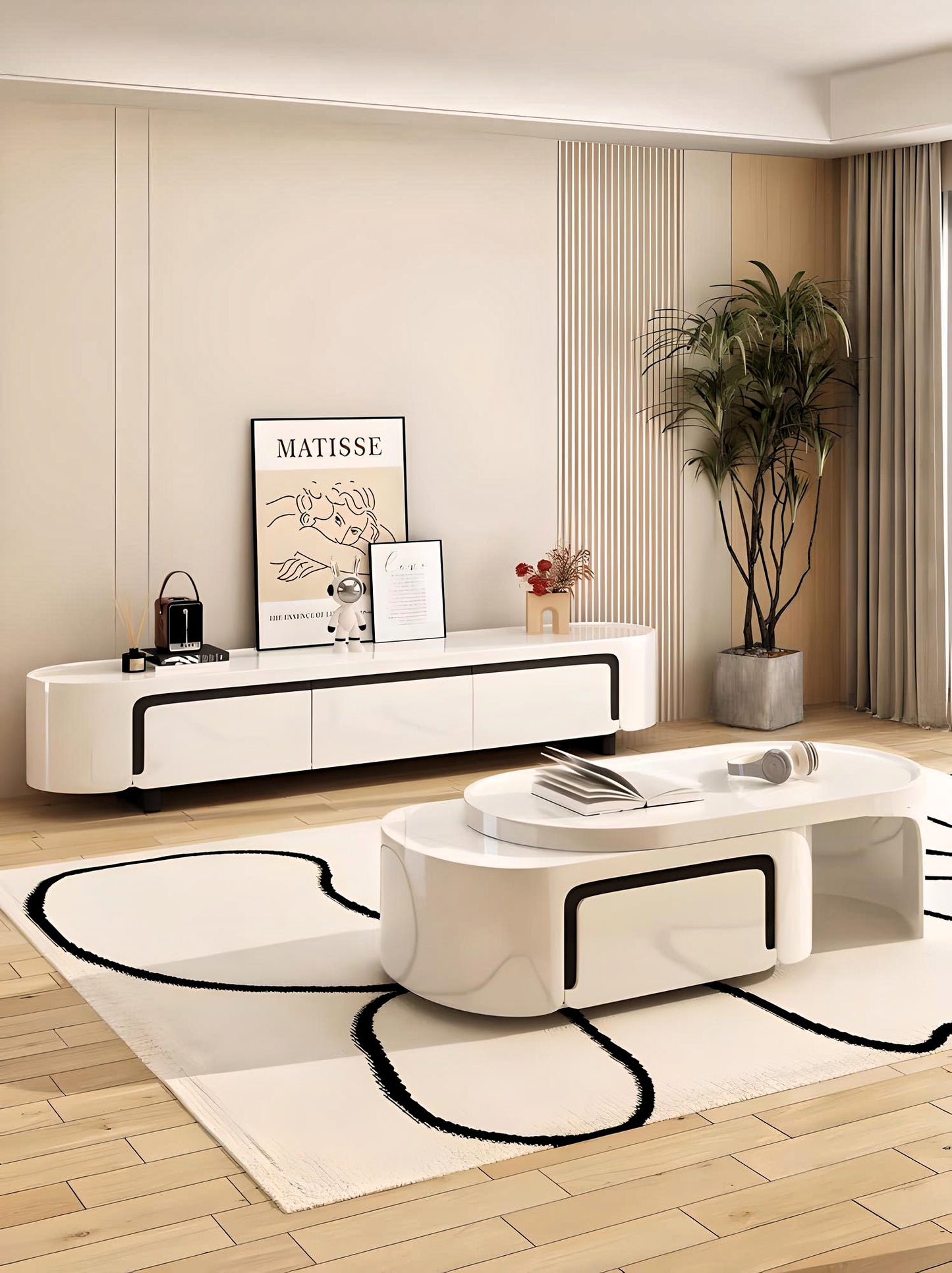 Eleganza Curve Coffee Table Set