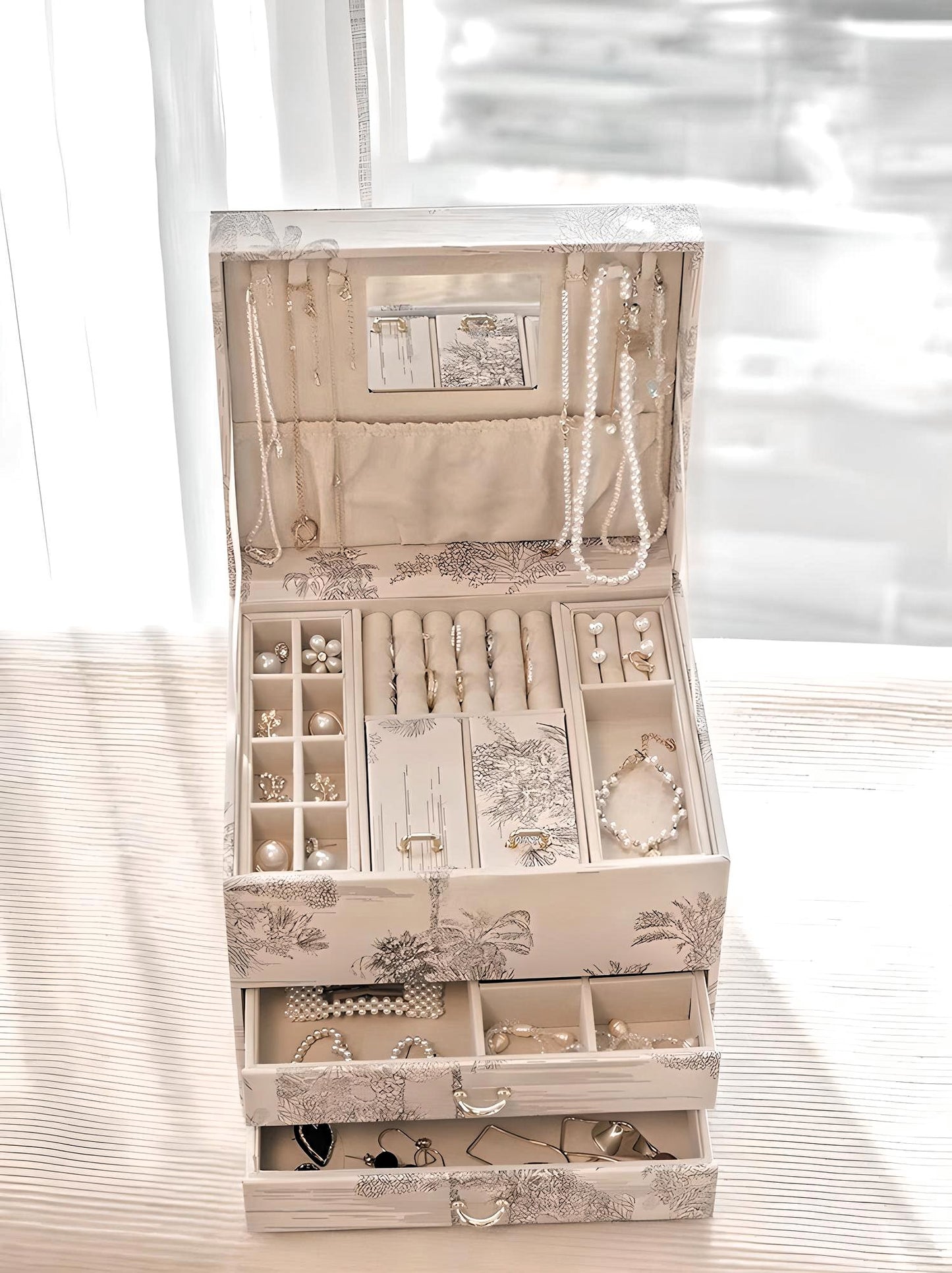 Elegance Floral Jewelry Organizer