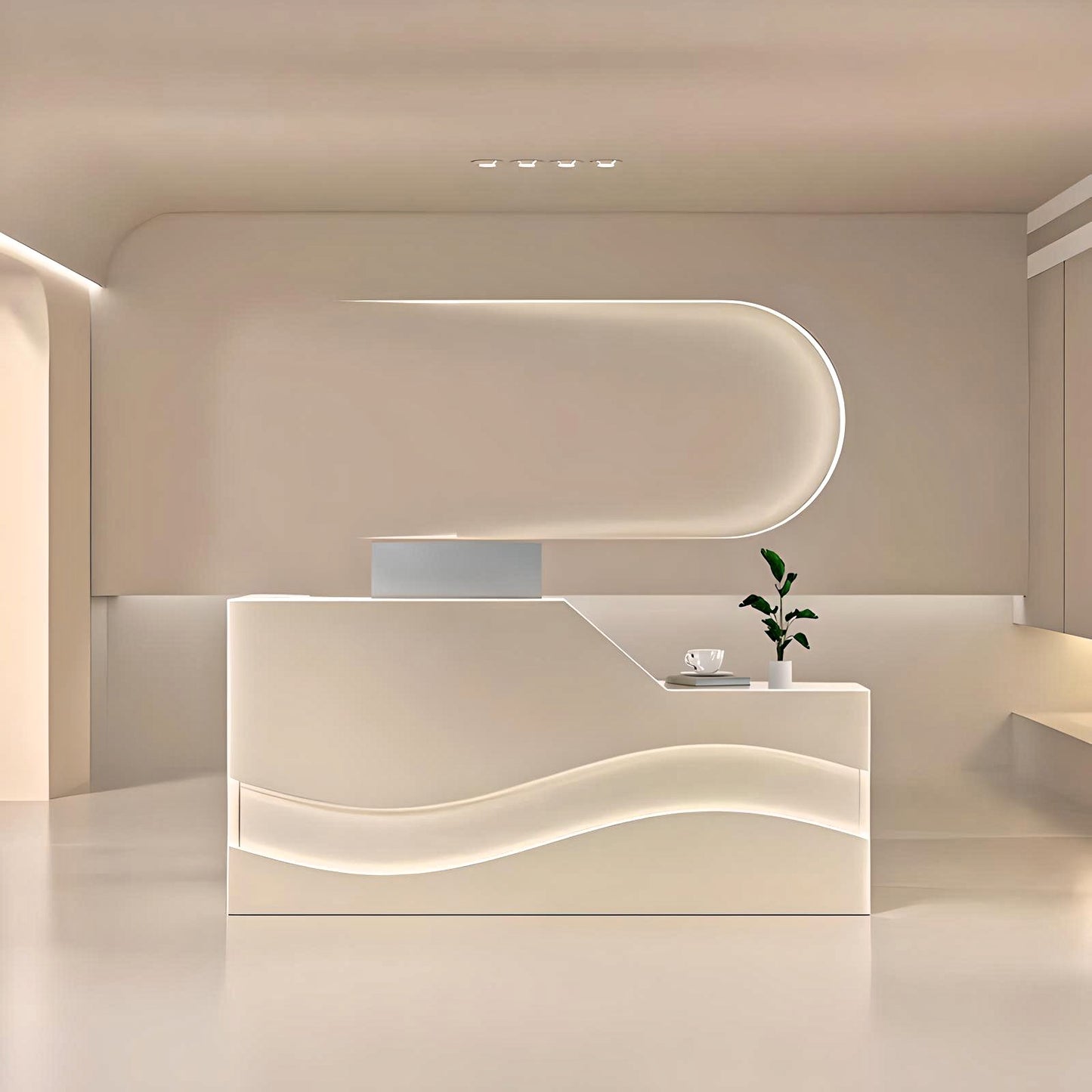 SleekCurve Reception Desk