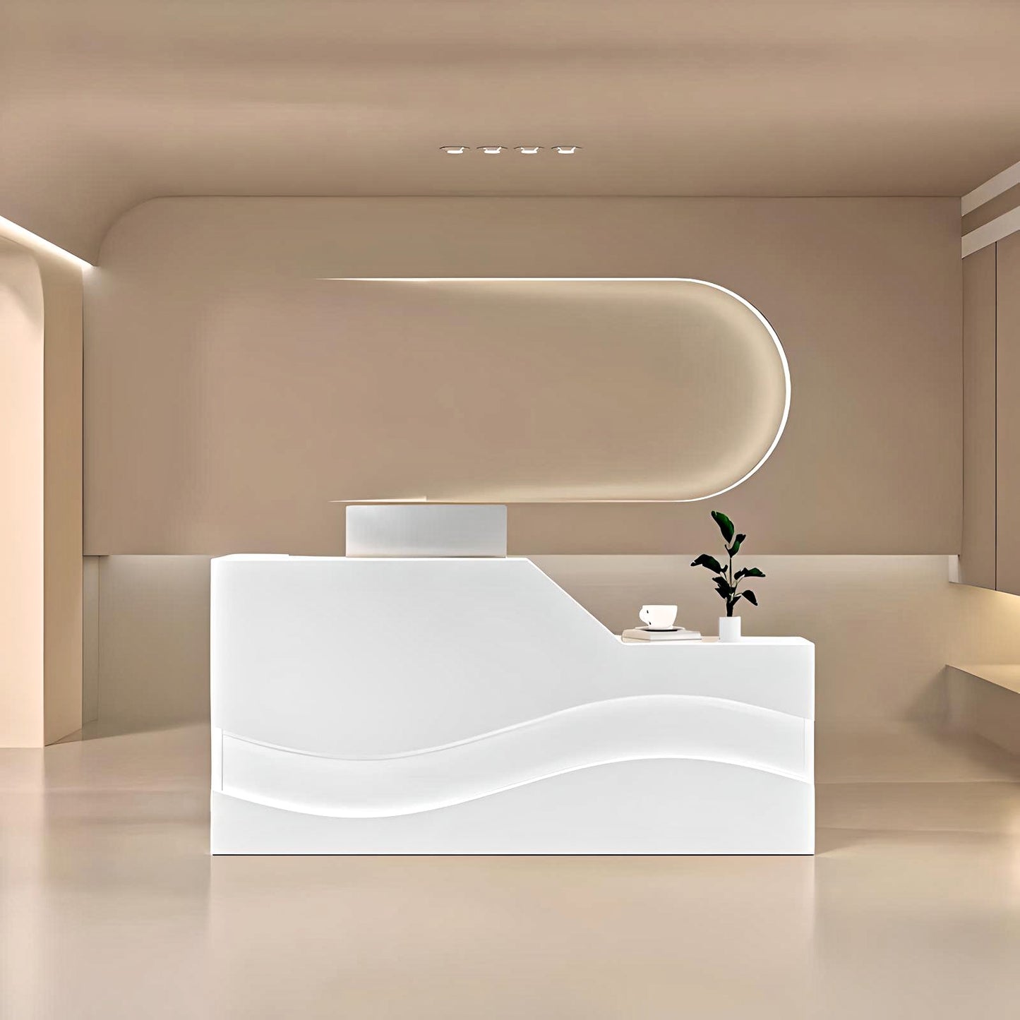 SleekCurve Reception Desk