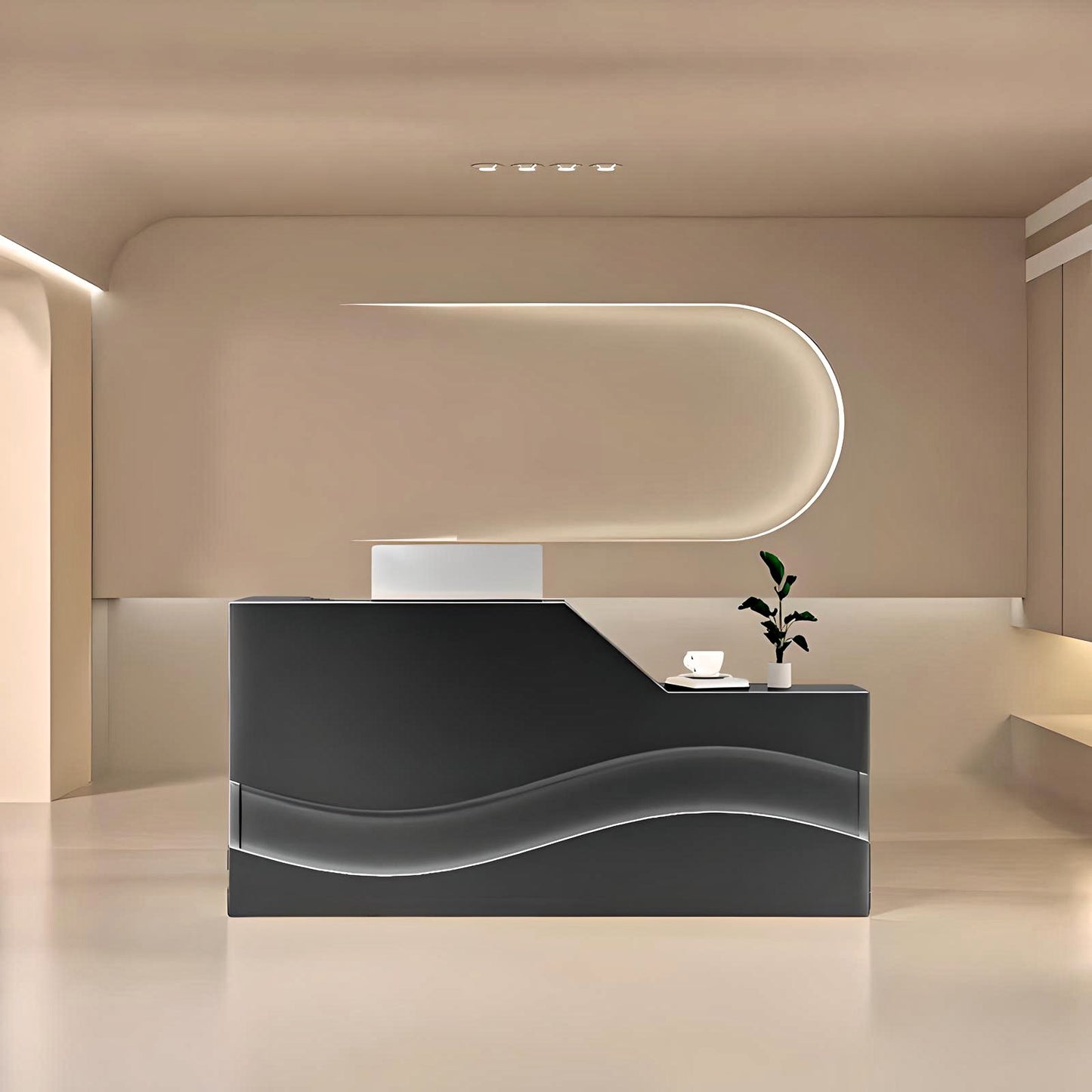 SleekCurve Reception Desk