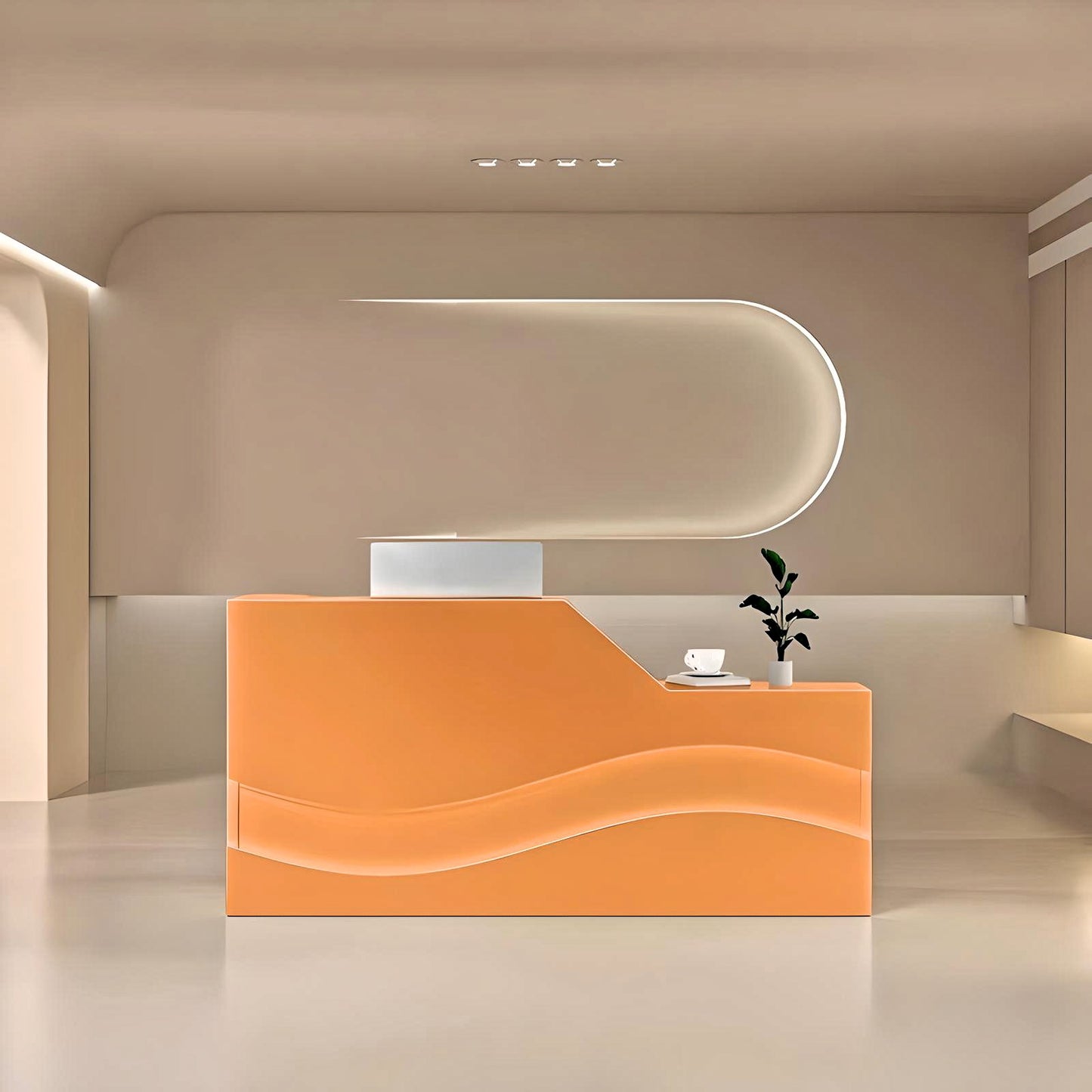 SleekCurve Reception Desk