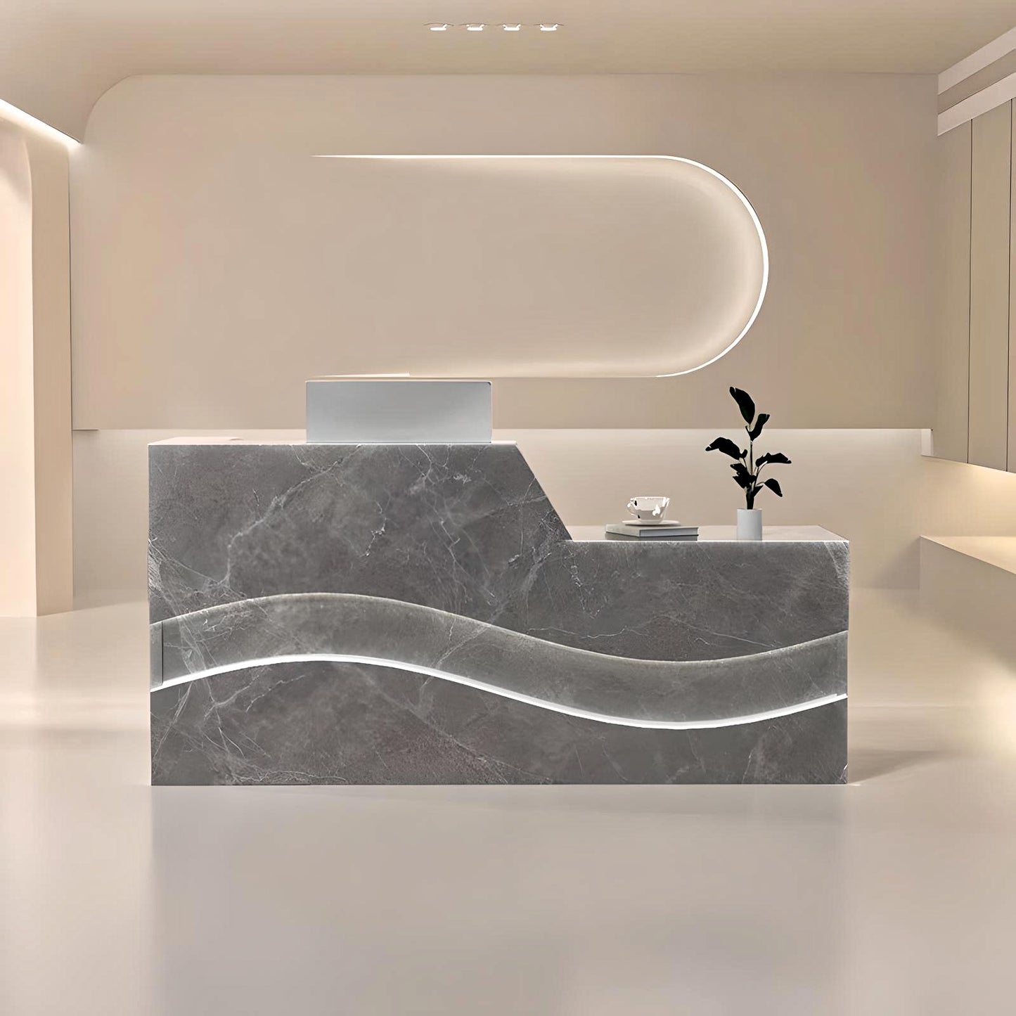 SleekCurve Reception Desk