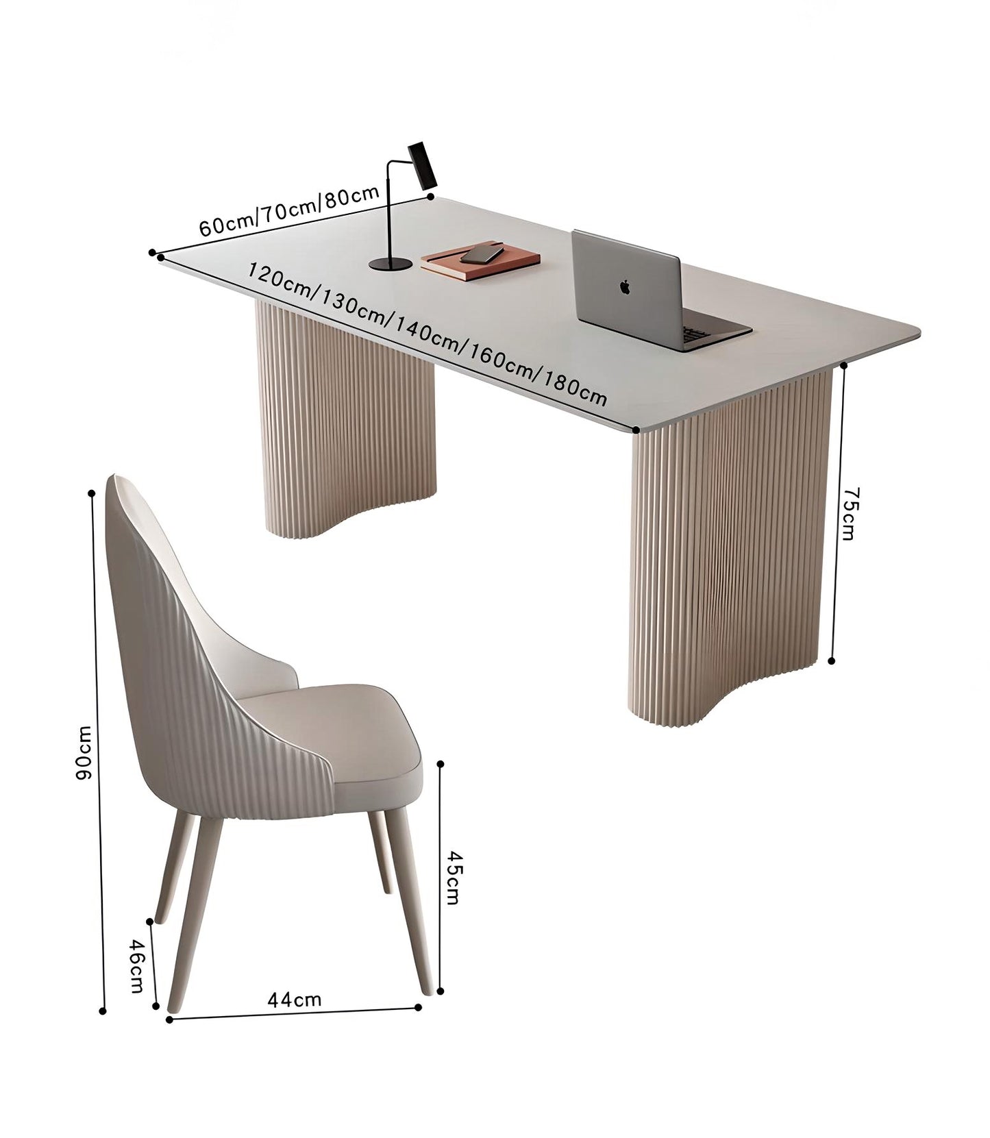 Columnar Elegance Desk