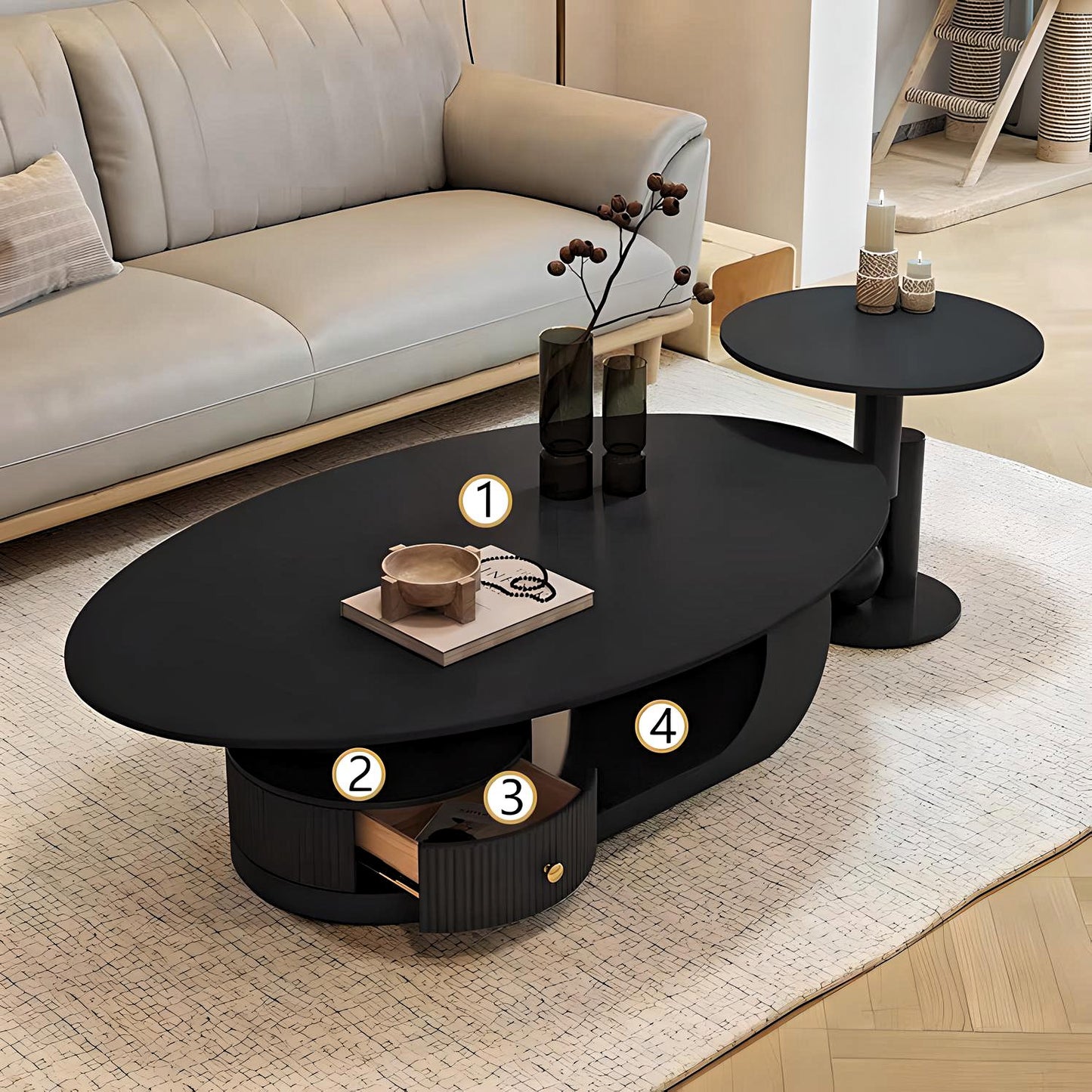 Noir Harmony Coffee Table Set