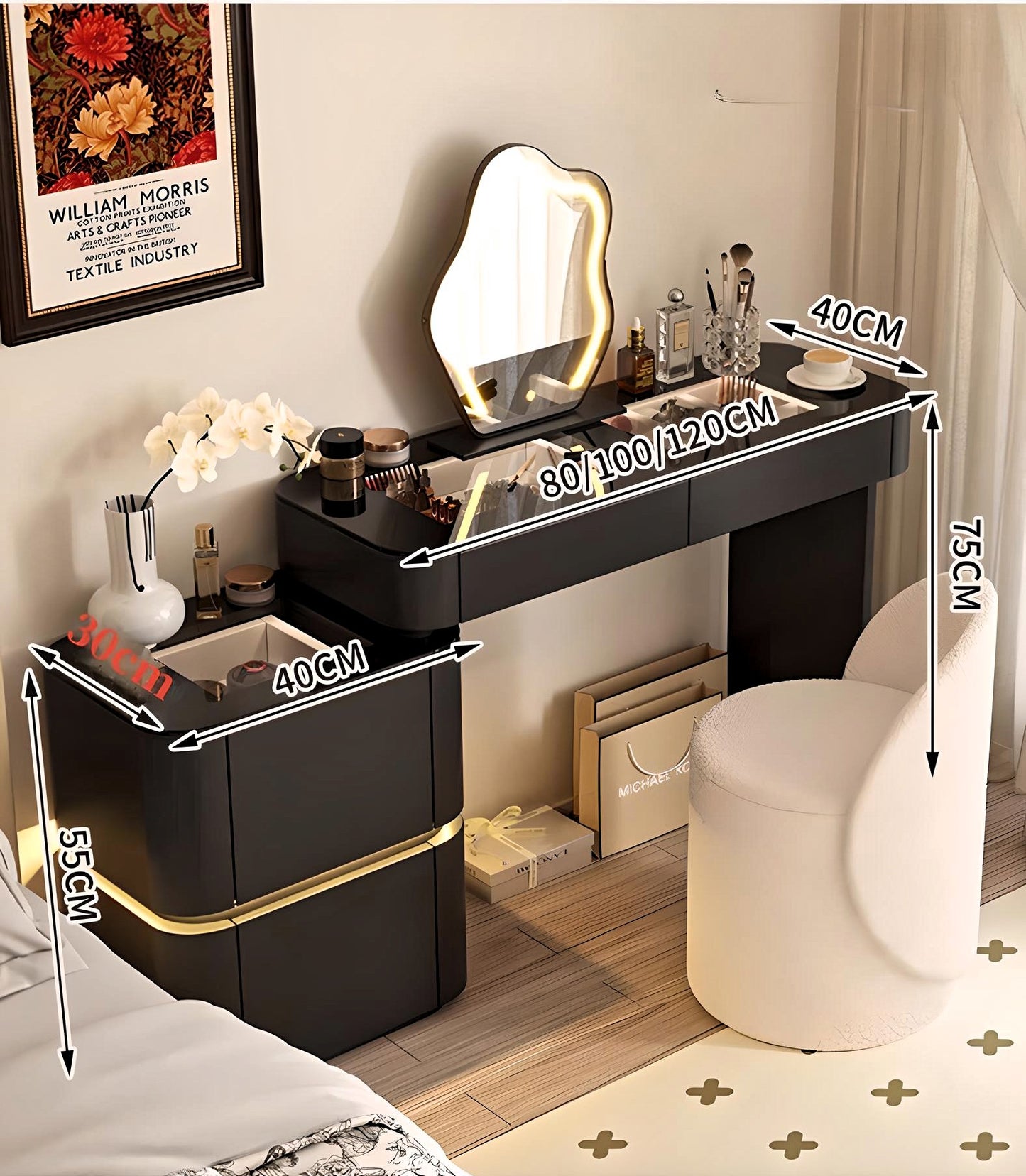 Luxe Noir Vanity Set