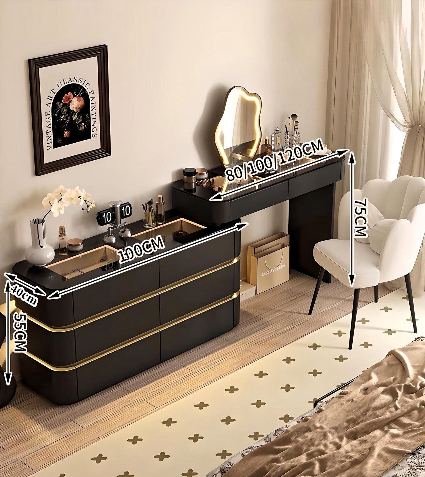 Luxe Noir Vanity Set