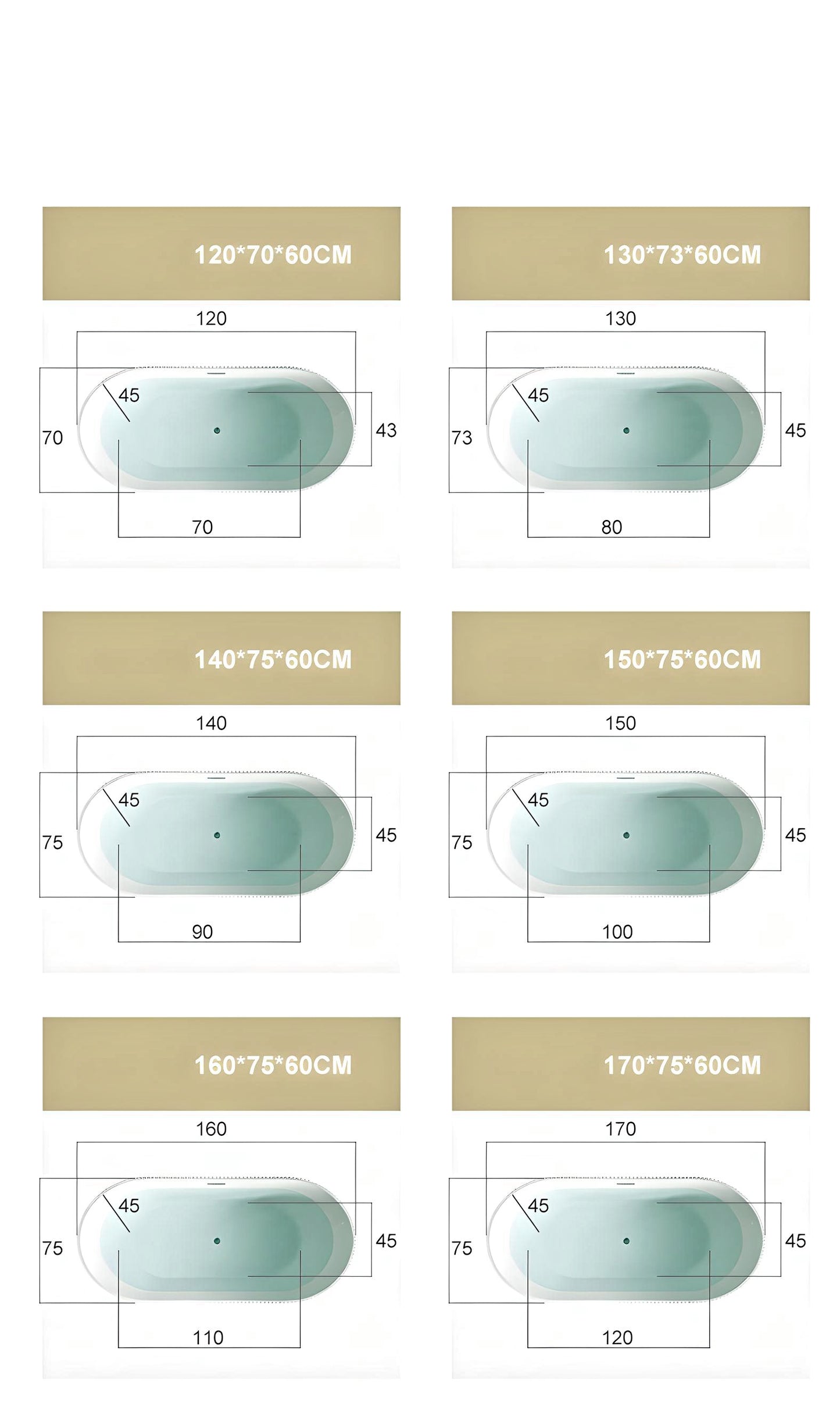 Serene Wave Freestanding Bathtub