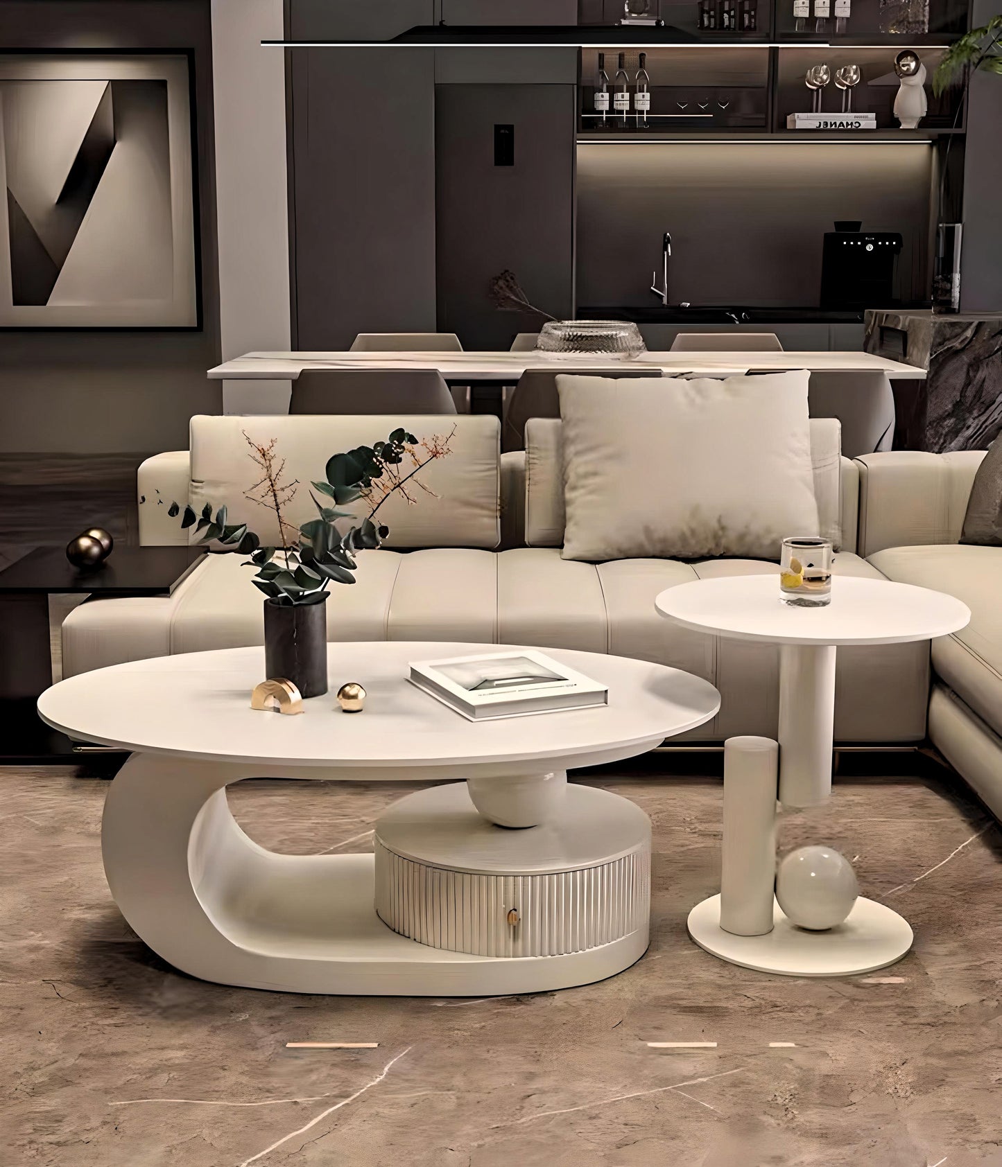 Ellipse Elegance Coffee Table Set