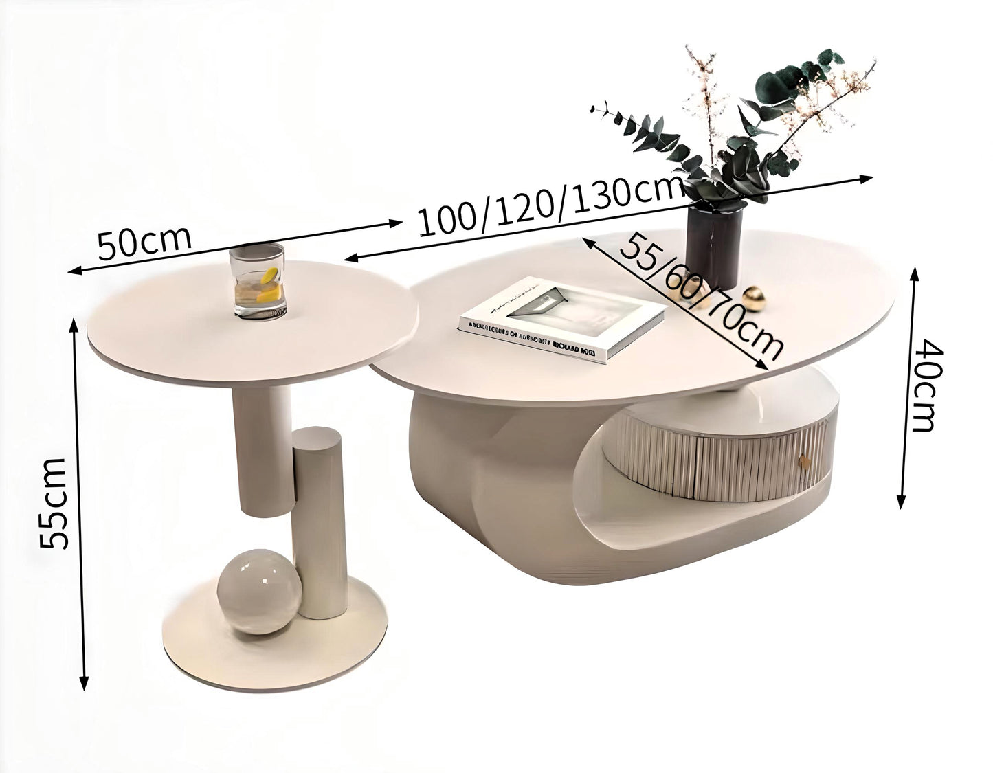 Ellipse Elegance Coffee Table Set