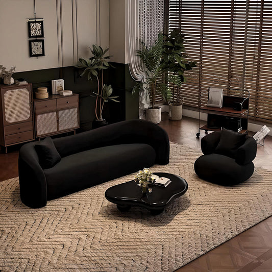 Noir Elegance Sofa Set