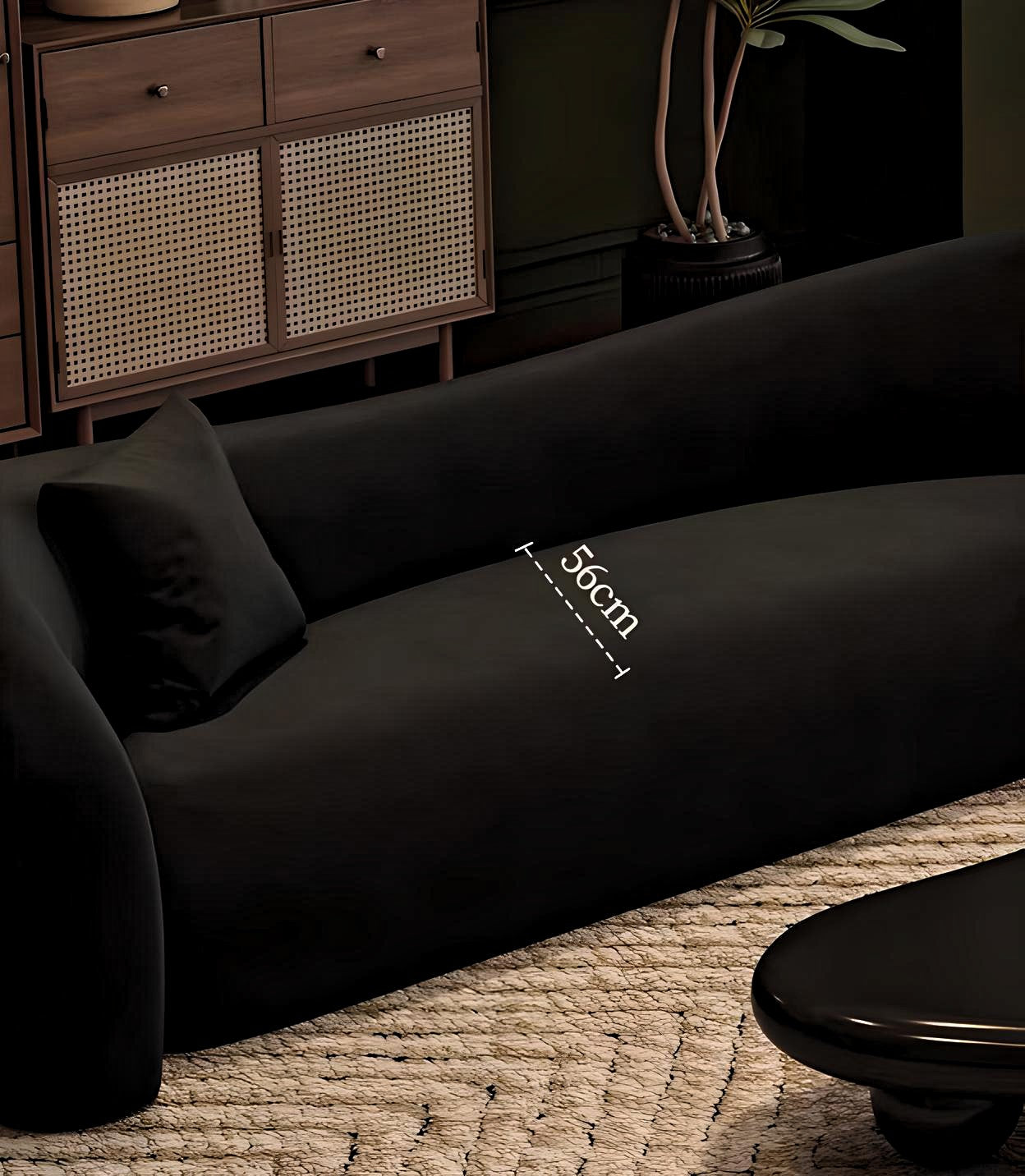 Noir Elegance Sofa Set