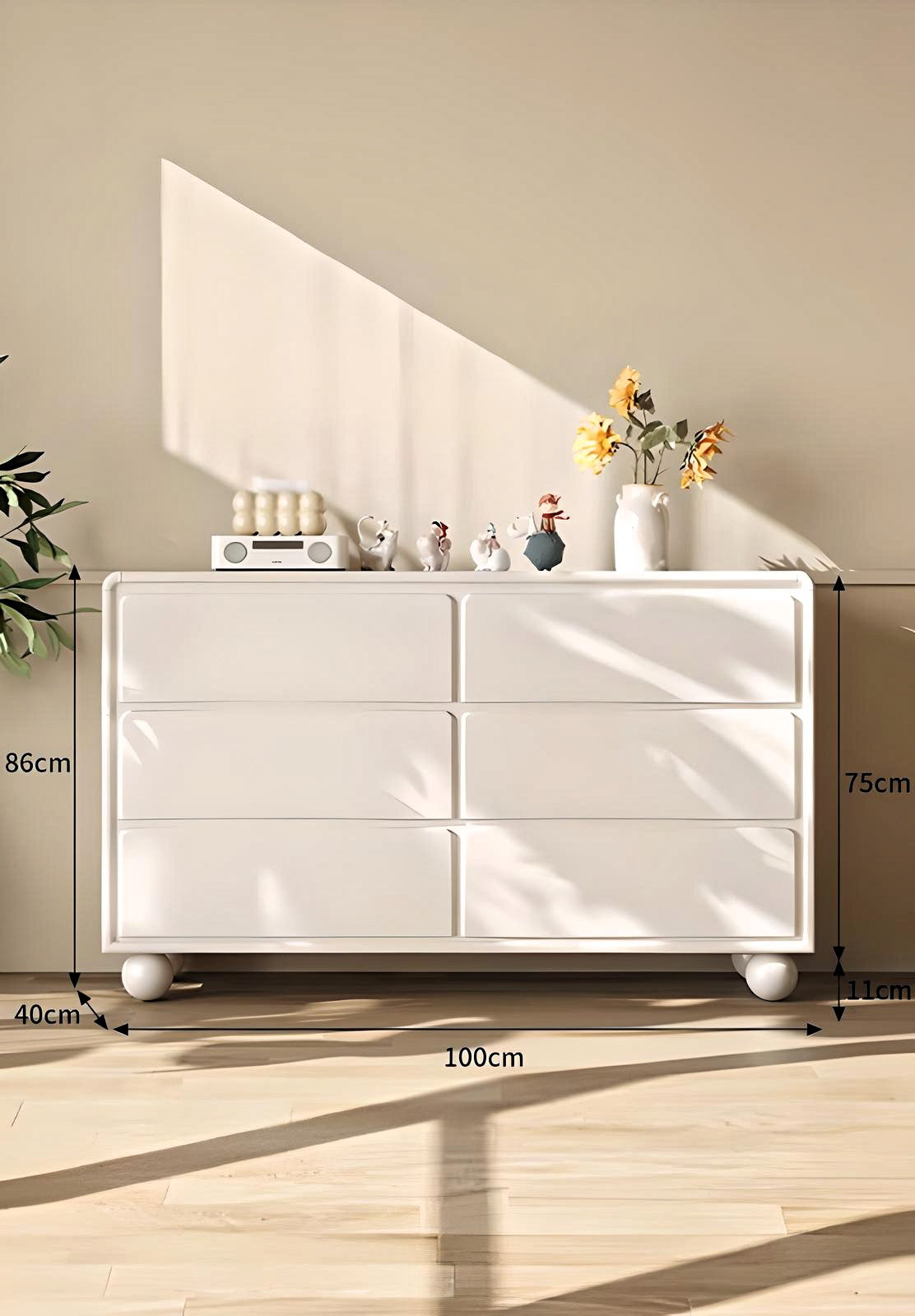 Elegant Minimalist White Drawers