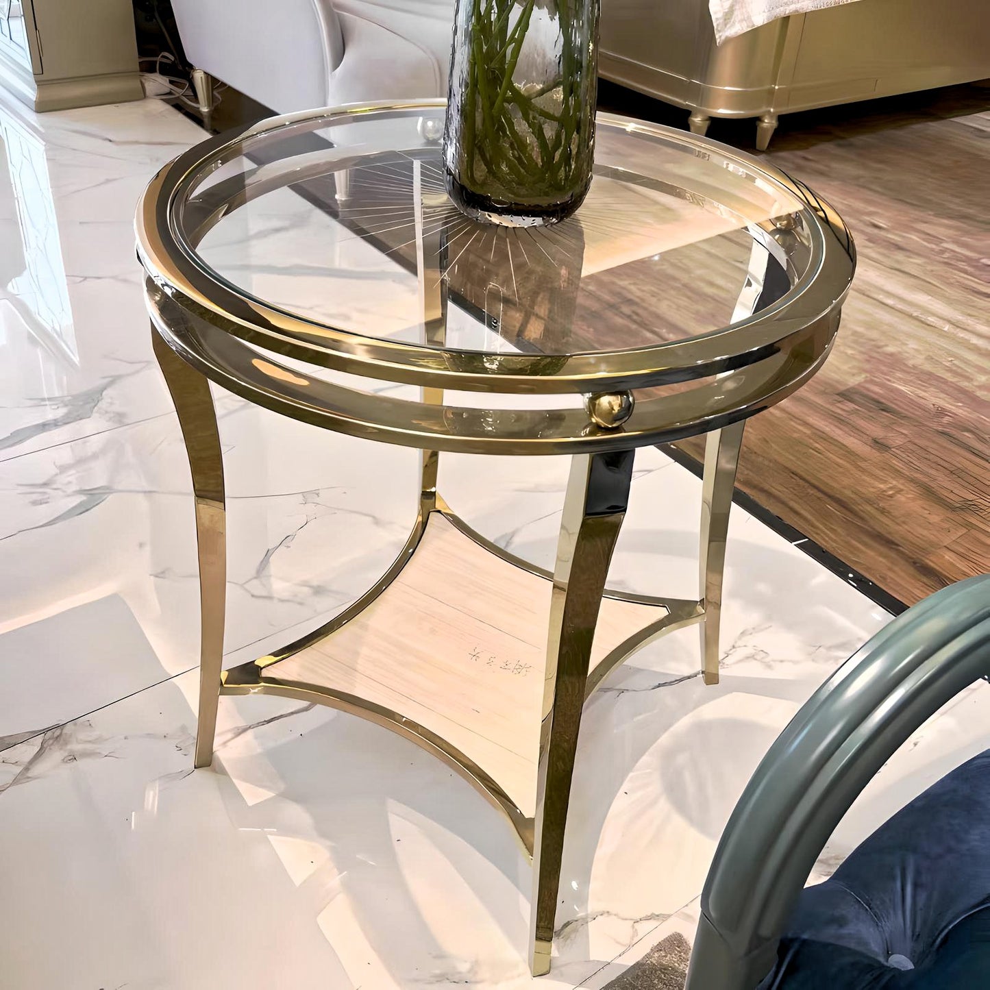 Elegance Round Glass Coffee Table