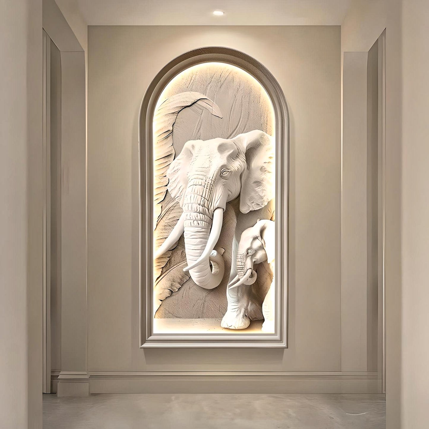 Majestic Elephant Wall Niche