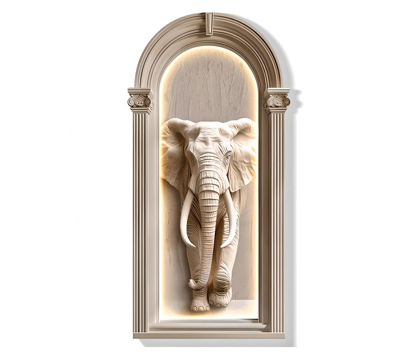 Majestic Elephant Wall Niche