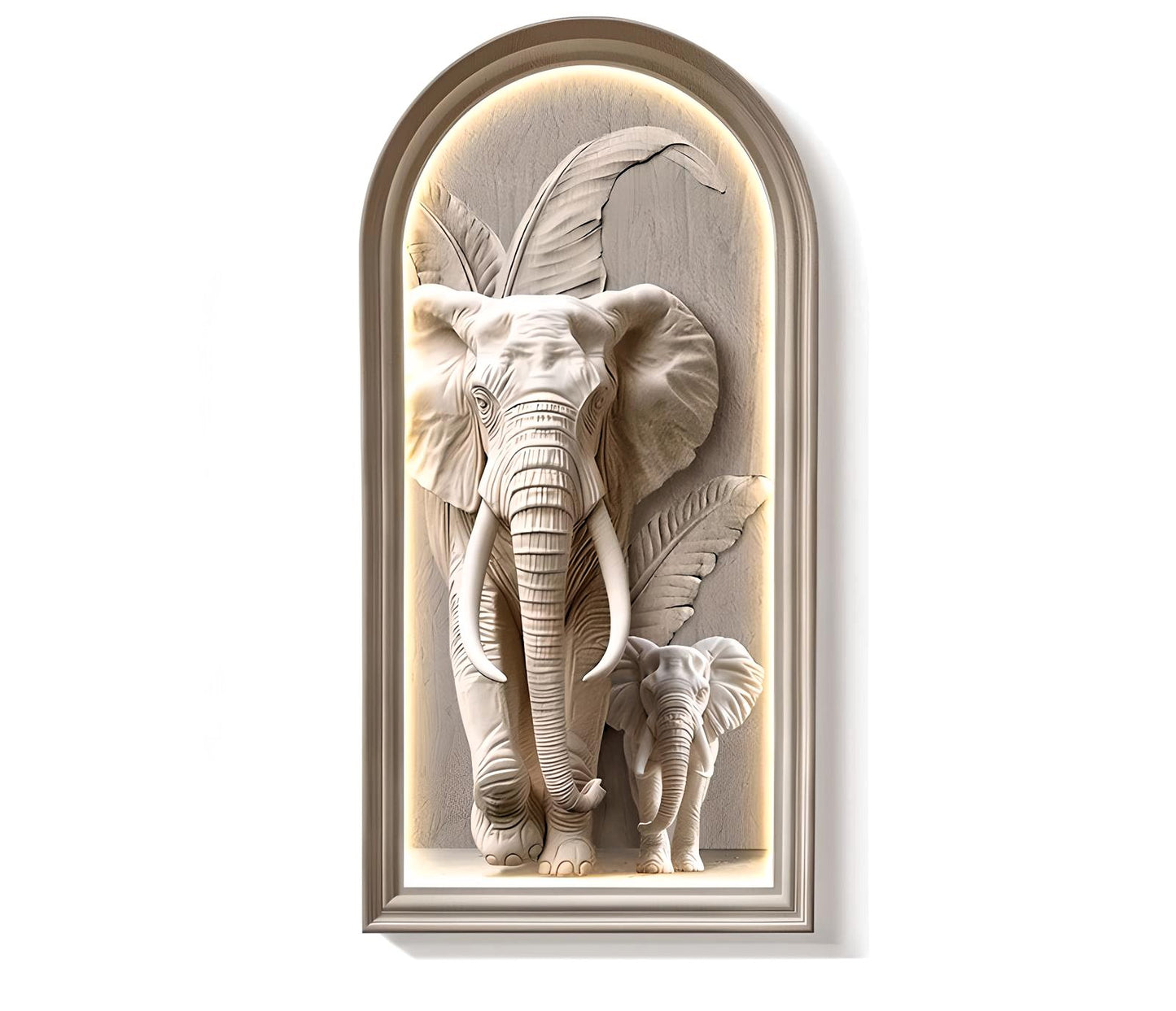 Majestic Elephant Wall Niche